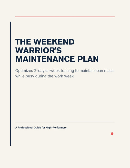 The Weekend Warrior's Maintenance Plan